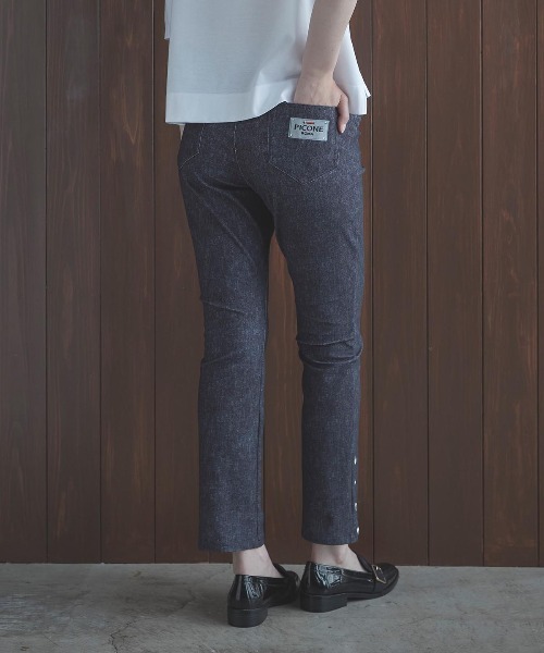 STUDIO PICONE（スタジオピッコーネ） パンツ デニム風プリントボタン