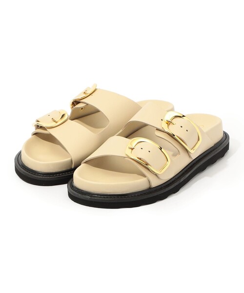 「CAMINANDO」 フラットサンダル 7 ブラック レディース_画像2