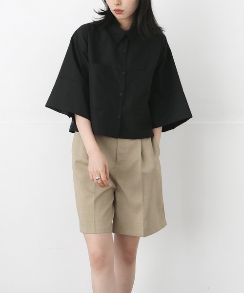 「LIAN」 7分袖ブラウス FREE ブルー レディース_画像8