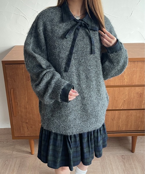 kutir（クティール） ニット セーター シャギーニットプルオーバー 