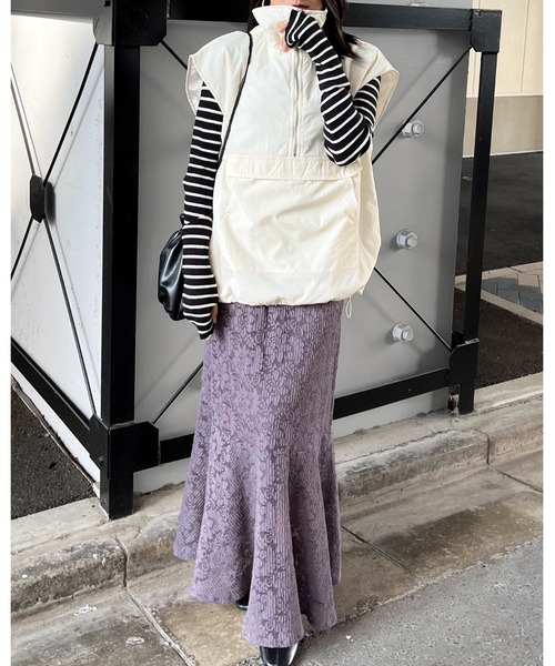 ベスト ジレ 「＆soiree」ハーフジップ中綿アノラックベスト レディース | ＆soiree | 07