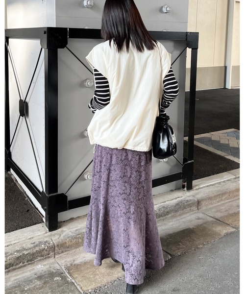 ベスト ジレ 「＆soiree」ハーフジップ中綿アノラックベスト レディース | ＆soiree | 08