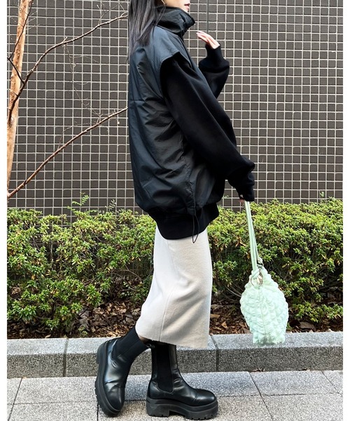 ベスト ジレ 「＆soiree」ハーフジップ中綿アノラックベスト レディース | ＆soiree | 15