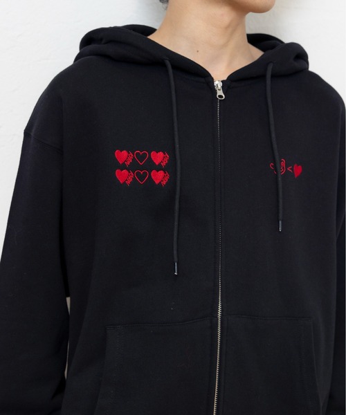 kaoyorinakami パーカー cookie heart ziphoodie / クッキーハート