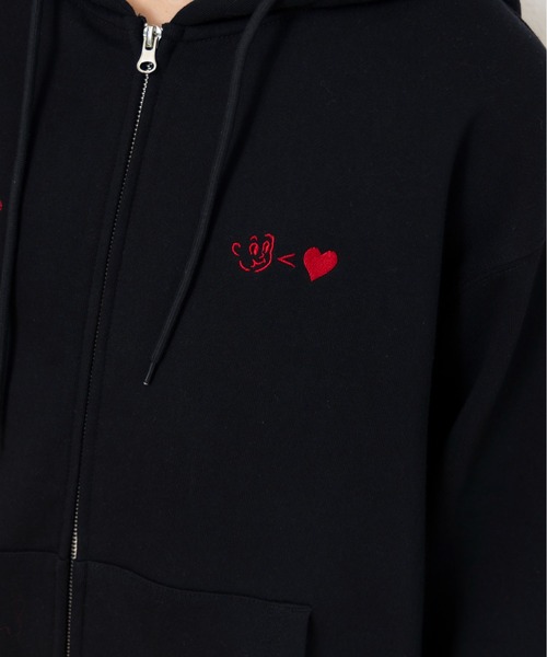 kaoyorinakami パーカー cookie heart ziphoodie / クッキーハート