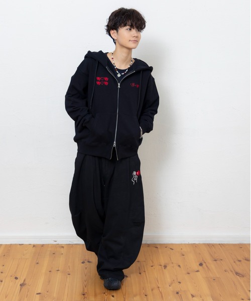 kaoyorinakami パーカー cookie heart ziphoodie / クッキーハート