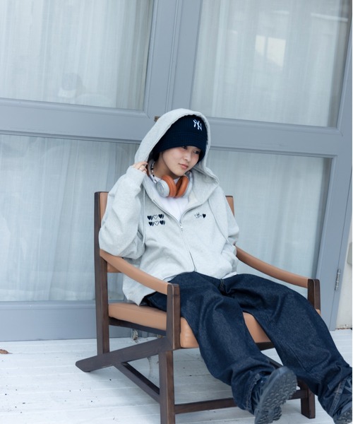 kaoyorinakami パーカー cookie heart ziphoodie / クッキーハート