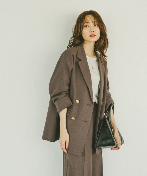 GLOBAL WORK ジャケット テーラードジャケット お手入れラクラク