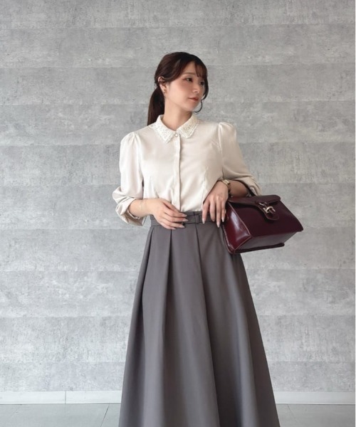 【新品タグ付き】an another angelus クレリックレース衿シャツ an another angelus（アンアナザーアンジェラス） ブラウス シャツ