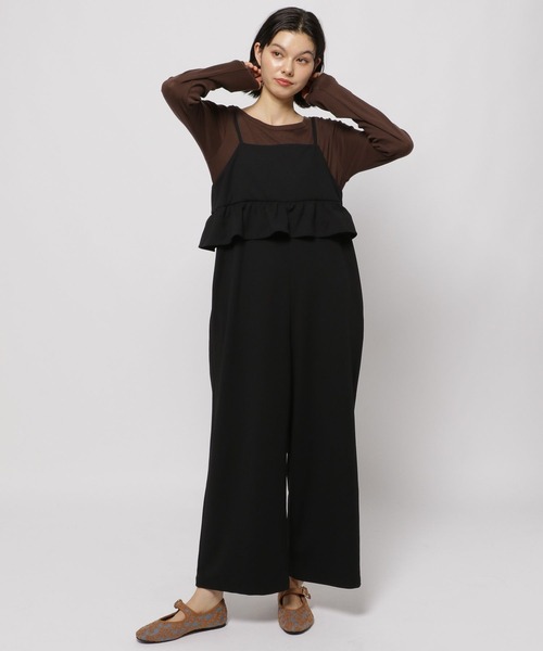 niko and…（ニコアンド） サロペット オーバーオール ノビノビフリル