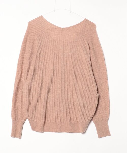 「qualite」 ドルマンスリーブニット 38 ベージュ レディース_画像2