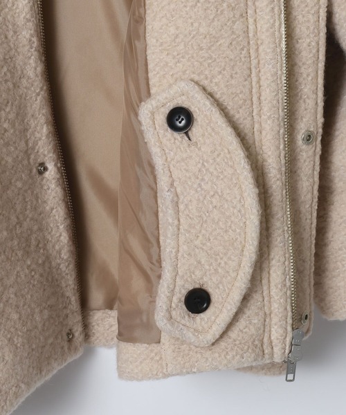 ステンカラーコート コート 「eL」Boucle Zip Coat/580998 レディース