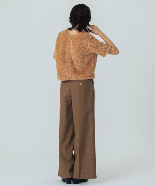 ローズバッド（ROSE BUD）/CREOLME/CHECK WIDE PATNS ROSE BUD（ローズバッド） パンツ (CREOLME)CHECK WIDE PATNS