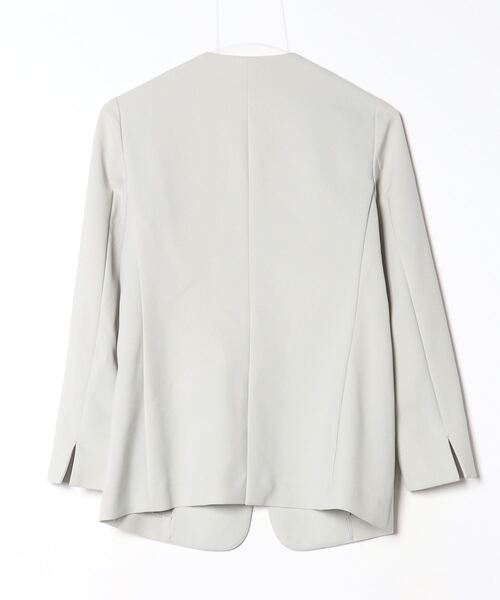 「green label relaxing」 ノーカラージャケット 34 ライム レディース_画像2