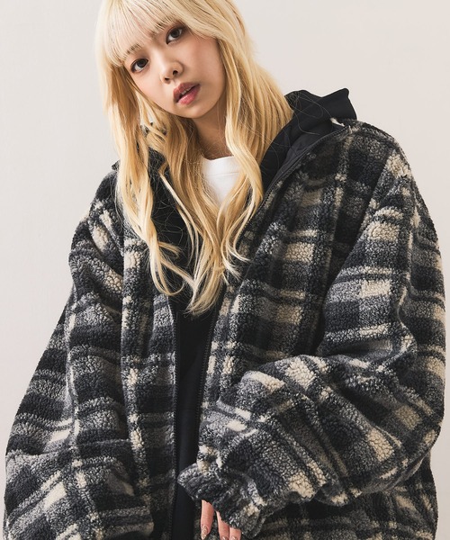 ジャケット・アウター NOT CONVENTIONAL blue plaid 2way blouson UNIT（NIXON） ブルゾン アウター 「BRUDDA SHARK/ブラダシャーク