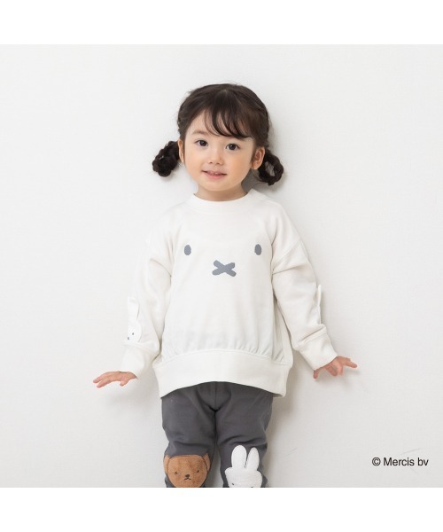 Miffy（ミッフィー） トレーナー ミッフィー袖アップリケトレーナー