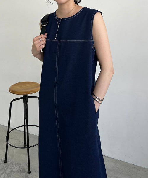 「CAPRICIEUX LE'MAGE」 ノースリーブワンピース - ブラック レディース_画像2