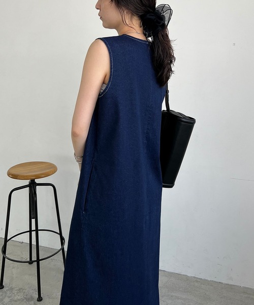 「CAPRICIEUX LE'MAGE」 ノースリーブワンピース - ブラック レディース_画像3