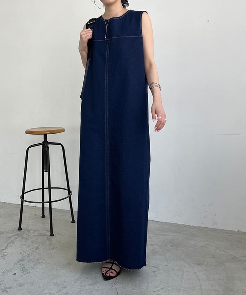 「CAPRICIEUX LE'MAGE」 ノースリーブワンピース - ブラック レディース_画像7