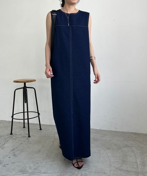 「CAPRICIEUX LE'MAGE」 ノースリーブワンピース - ブラック レディース_画像9