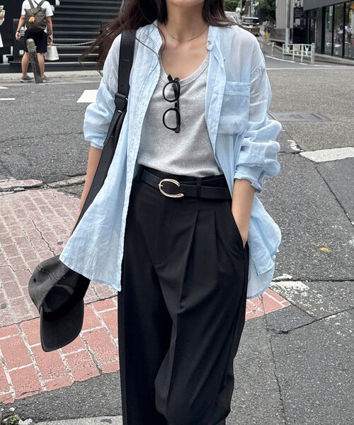 「fredy emue」 長袖チュニック 38 ブラウン レディース_画像5