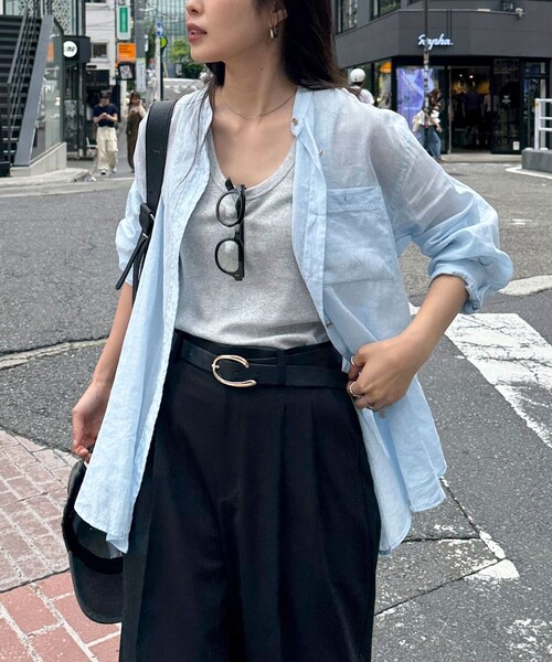 「fredy emue」 長袖チュニック 38 ブラウン レディース_画像7