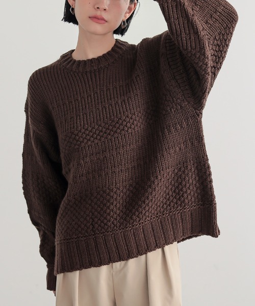 for/c（フォーシー） ニット セーター ランダム編みニットトップス