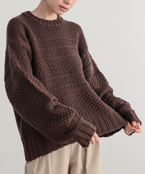 for/c（フォーシー） ニット セーター ランダム編みニットトップス