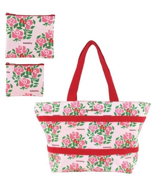 トートバッグ ハローキティ ブーケドゥローズ 大人キティ トートバッグ