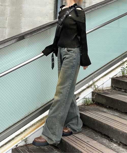 sedacle girl（セダクルガール） 長袖ニット FREE グレー レディース