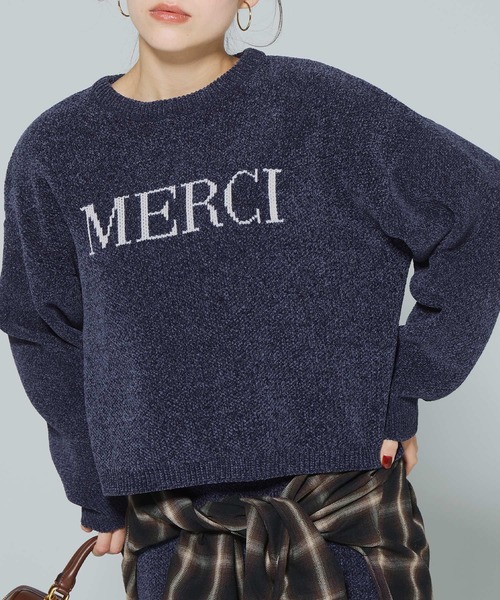 coca（コカ） ニット セーター ウォッシャブルモールニットロゴ