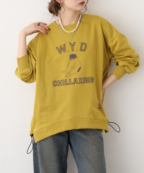 Quelle Chance（ケルシャンス） tシャツ 裾ドロスト W.Y.Dキャット