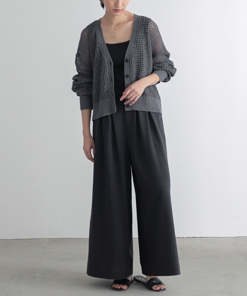 「for/c」 カーディガン L チャコール レディース_画像2