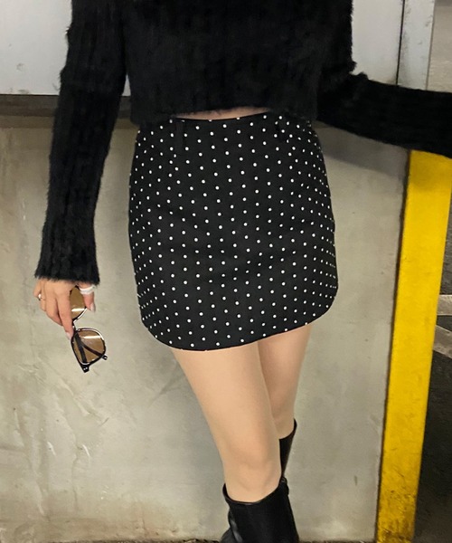 minä perhonen ドット柄ミニタイトスカート 36 minä perhonen ドット柄ミニタイトスカート 36