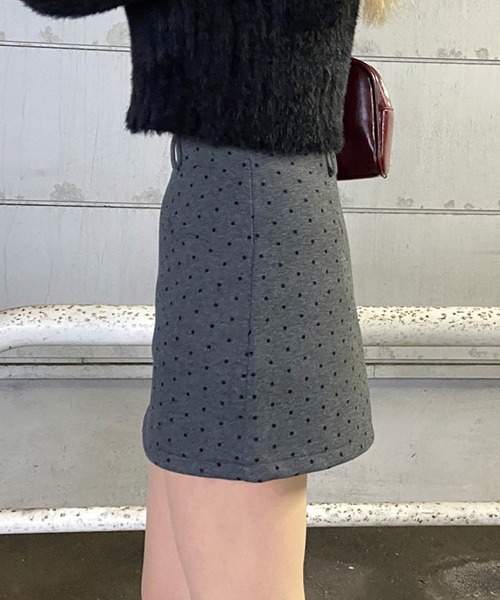 【美品】ソニアジョーンズ　黒ドット柄　巻きスカート ポルカドット・ジョーゼットスカート/DoCLASSE