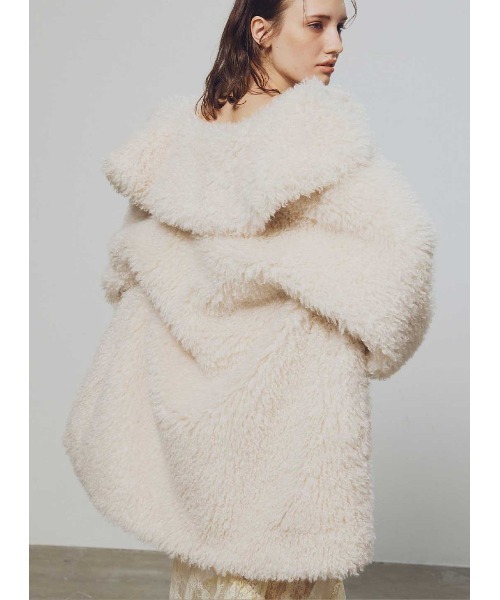 COEL（コエル） コート アウター ビッグカラーエコファーコート