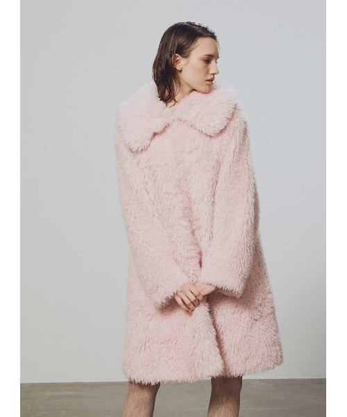 COEL（コエル） コート アウター ビッグカラーエコファーコート