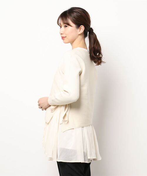 「Rose Tiara」 長袖ニット 42 オフホワイト レディース_画像2