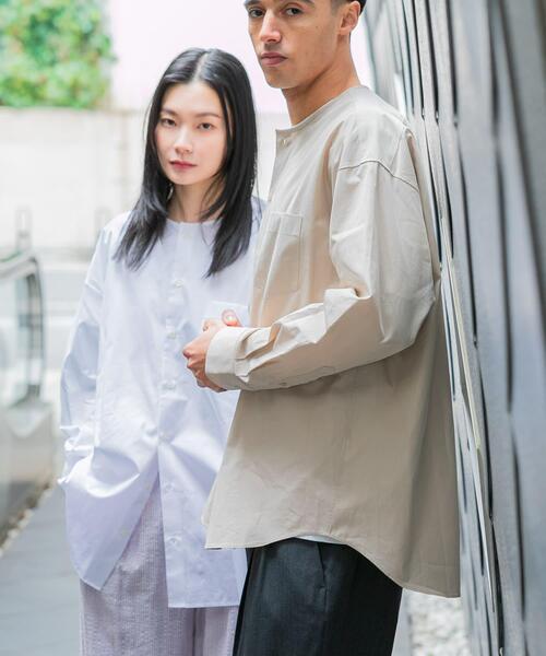 「THOMAS MASON」 長袖シャツ「URBAN RESEARCHコラボ」 MEDIUM ベージュ メンズ_画像6