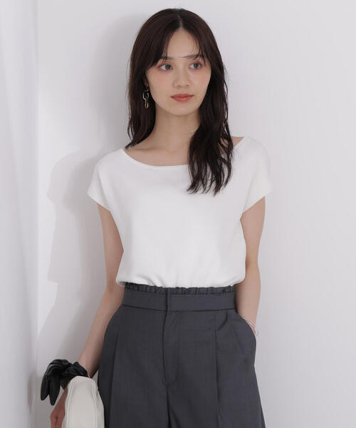 「PROPORTION BODY DRESSING」 半袖ニット FREE ホワイト系その他 レディース_画像5