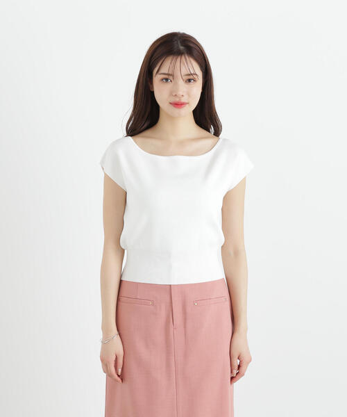 「PROPORTION BODY DRESSING」 半袖ニット FREE ホワイト系その他 レディース_画像9
