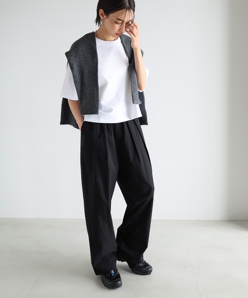 「evernavy」 イージーパンツ M チョコ レディース_画像3