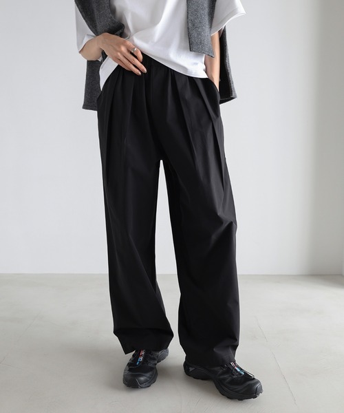 「evernavy」 イージーパンツ M チョコ レディース_画像4