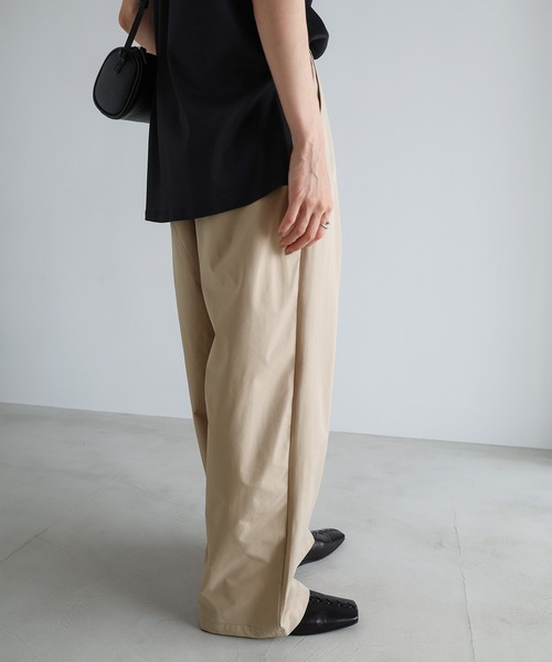 「evernavy」 イージーパンツ M チョコ レディース_画像9
