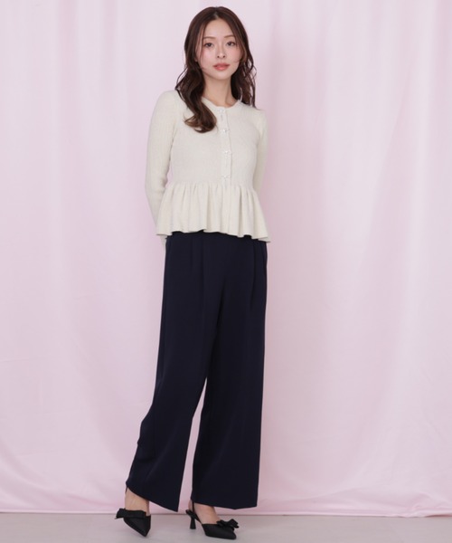 えみり❤️完売！ジルバイジルスチュアートクロシェヘムニット JILL by JILL STUART（ジルバイジルスチュアート）の「◇襟付