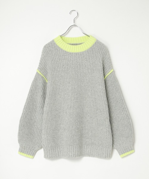 「notch.」 長袖ニット M ライトグレー レディース_画像6