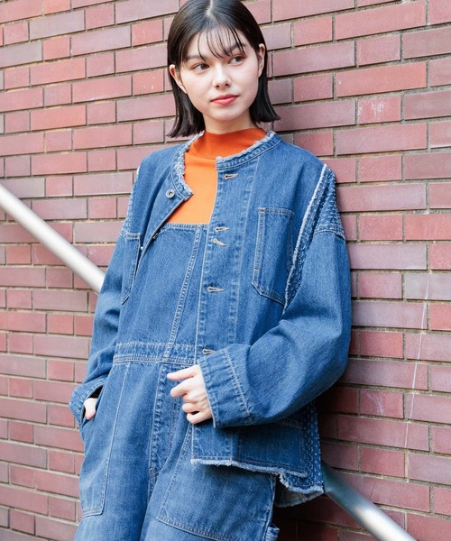 niko and…（ニコアンド） デニムジャケット FREE ブルー レディース