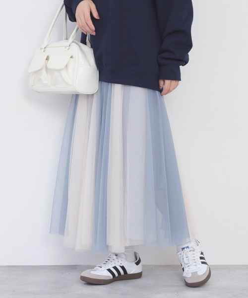 Nohea スカート チュール配色縦切替スカート : ZOZOTOWN Yahoo!店
