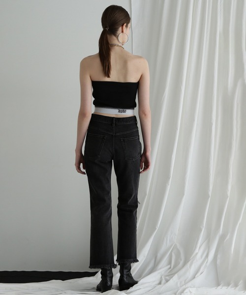 「ROSE BUD」 デニムパンツ S ブラック レディース_画像5