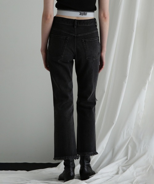 「ROSE BUD」 デニムパンツ S ブラック レディース_画像8